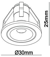 Spitzwasser geschützte Miniatur LED Deckeneinbauleuchte